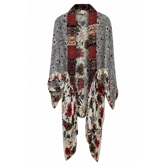 Umgee Other - Umgee Boho‎ Duster Kimono Long Cardigan Mixed Print Floral M/L